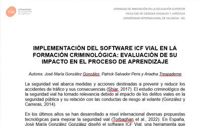 IMPLEMENTACIÓN DEL SOFTWARE ICF VIAL EN LA FORMACIÓN CRIMINOLÓGICA